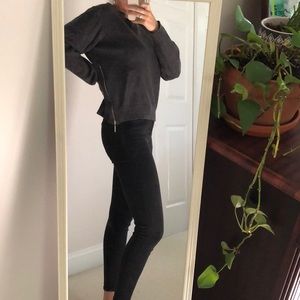 ❗️50% OFF❗️Dark grey sweater with zippers